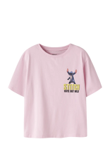 Name It - Nkfjynin Stitch Ss Nreg Top Box Wdi - Marškinėliai trumpomis rankovėmis - Rožinė