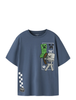 Name It - Nkmjun Minecraft Ss Nreg Topbox Noos Bio - Marškinėliai trumpomis rankovėmis - Mėlyna