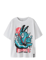 Name It - Nkmjef Fortnite Ss Nreg Top Box Vde - Marškinėliai trumpomis rankovėmis - Balta