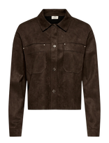 JDY - Jdyjulle L/S Fake Suede Shirt Jrs Noos - Marškinėliai ilgomis rankovėmis - Ruda