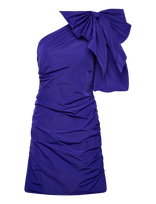 Dante6 - Dante6-Tami Draping Bow Dress - Trumpa suknelė - Violetinė