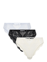 Hunkemöller - 3-Pack Belle Brazilian R - Braziliškos kelnaitės - Juoda