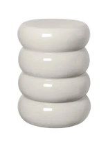 Blomus - Ceramic Stool, Round - Ø 34 Cm - Toru - Lily White - Taburetės ir suolai - Kreminė spalva