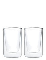 Blomus - Set Of 2 Insulated Cappuccino Glasses - 0,25 L - Nero - Clear Glass - Stiklinė vandeniui - Nude