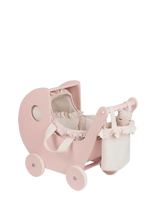Smallstuff - Pram, Soft Rose - Lėlių vežimėlis - Rožinė