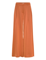 Dante6 - Dante6-Onique Wide Leg Satin Pants - Plačios kelnės - Oranžinė