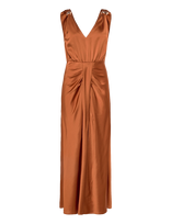 Dante6 - Dante6-Marcia Satin Maxi Dress - Ilga suknelė - Oranžinė