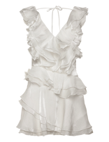 Gina Tricot - Frill Mini Dress - Trumpa suknelė - Balta