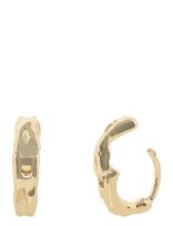 Pilgrim - Eddy Organic Shaped Mini Huggie Hoops Gold-Plated - Auskarai - Aukso