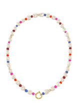 Edblad - Voyage Necklace Gold/Multi One Size - Perlų vėriniai - Marga / raštuota