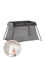 BabyBjörn - Babybjörn Travel Cot Light, Black + Fitted Sheet - Kelioninė lova - Juoda