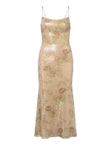 Bardot - Adoni Sequin Mesh Midi Dress - Blizgučiais puošta suknelė - Smėlio