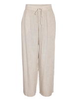 NOISY MAY - Nmleilani Nw Loose Pants Wvn Noos - Lininės kelnės - Smėlio