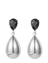 Bud To Rose - Destiny Drop Earring Black/Silver - Išraiškingi auskarai - Juoda