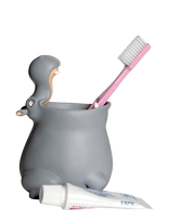 Winkee - Tandbørsteholder - Toothbrush Holder Hippo - Dantų šepetėlio laikiklis - Pilka