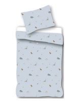 BrandMac - Bed Linen "By Mats" Mini Dino 100X140, 40X45 Cm - Patalynės komplektas - Mėlyna