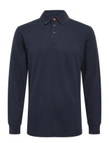 Tom Tailor - Structured Polo - Marškinėliai ilgomis rankovėmis - Tamsiai mėlyna