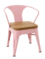 J-Line - Kids Chair Evi Iron/Plywood Light Pink - Vaikiškos kėdutės ir priedai - Rožinė