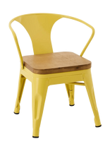 J-Line - Kids Chair Evi Iron/Plywood Yellow - Vaikiškos kėdutės ir priedai - Geltona