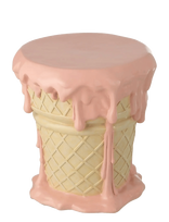 J-Line - Side Table Ice Cream Polyresin Light Pink/Beige - Mažas staliukas - Rožinė