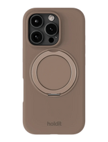 Holdit - Silicone Stand Case Iphone 16 Pro Mocha Brown - Telefono dėklas - Ruda