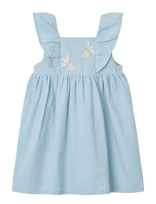 Copenhagen Colors - Dress W. Frill & Emb. - Laisvalaikio suknelė be rankovių - Mėlyna