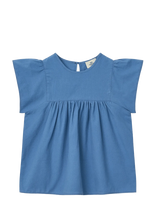 Copenhagen Colors - Blouse W. Contrast Piping - Palaidinės ir tunikos - Mėlyna