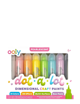 Ooly - 3D Effect Craft Paint 8 Pcs - Dot-A-Lot Pearlescent - Piešimo priemonės - Marga / raštuota