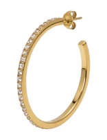 Jane Koenig - Olympia Hoop With Stones 27 - Auskarai - Aukso