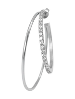 Jane Koenig - Double Olympia Hoop With Stones - Auskarai - Sidabro