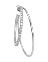 Jane Koenig - Double Olympia Hoop With Stones - Auskarai - Sidabro