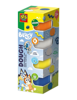 SES Creative - Bluey - Dough - 4 Pots 90G - Play Dough - Marga / raštuota