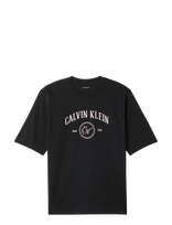 Calvin Klein Jeans - Ss Relaxed Varsity Crest Logo Te - Marškinėliai trumpomis rankovėmis - Juoda