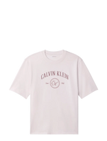 Calvin Klein Jeans - Ss Relaxed Varsity Crest Logo Te - Marškinėliai trumpomis rankovėmis - Rožinė