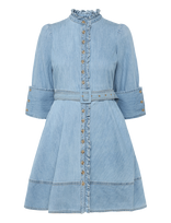 By Ti Mo - Denim Mini Dress - Trumpa suknelė - Mėlyna