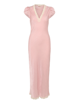 By Ti Mo - Shiny V-Neck Dress - Iki kelių ir midi suknelės - Rožinė