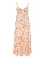 Maison Kitsune - “Tropical Palm” Strap Dress - Ilga suknelė - Rožinė