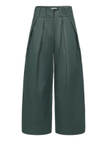 Maison Kitsune - Japanese Pants - Plačios kelnės - Žalia