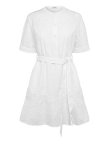 Maison Kitsune - Broderie Anglaise Godet Mini Dress - Trumpa suknelė - Balta