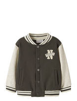 Name It - Nmmleslie Ls Nreg Sweat Card Bru - Bomberio striukė - Chaki spalva