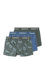 Name It - Nkmboxer 3P Kick Off Noos - Apatinės kelnaitės - Chaki spalva