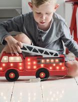 Little Lights - Little Lights Fire Truck Lamp | Red - Stalinė lempa - Raudona