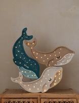 Little Lights - Little Lights Whale Lamp | Galaxy Teal - Stalinė lempa - Mėlyna