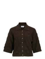 Object - Objkaisa Flora 3/4 Lo Knit Cardigan Noos - Megztinis - Ruda