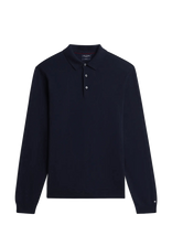 Tommy Hilfiger - Ny Merino L/S Polo - Polo marškinėliai ilgomis rankovėmis - Tamsiai mėlyna