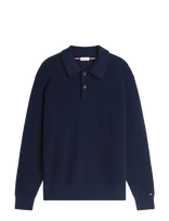 Tommy Hilfiger - Waffle Structure Rugby - Polo marškinėliai ilgomis rankovėmis - Tamsiai mėlyna