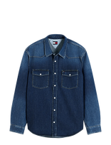 Tommy Jeans - Regular Western Shirt Dj8057 - Džinsiniai marškiniai - Mėlyna