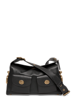 Coach - The Coach Originals Natural Grain Leather Turnlock Haversack Bag - Rankinė - Juoda
