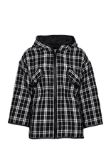 Maje - Reversible Tweed Jacket With Hood - Paminkštinta striukė - Juoda