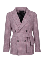 Maje - Wool Blend  Blazer Jacket - Diržu sujuostas švarkas - Rožinė